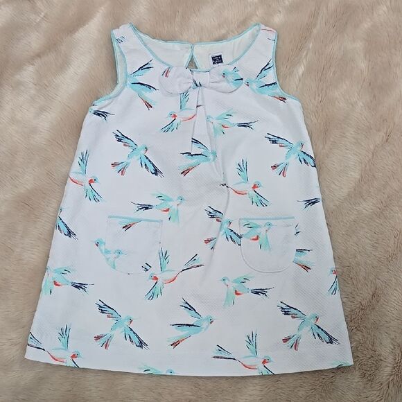 Janie and Jack Sleeveless White and Cream Sundress - Picture 1 of 8